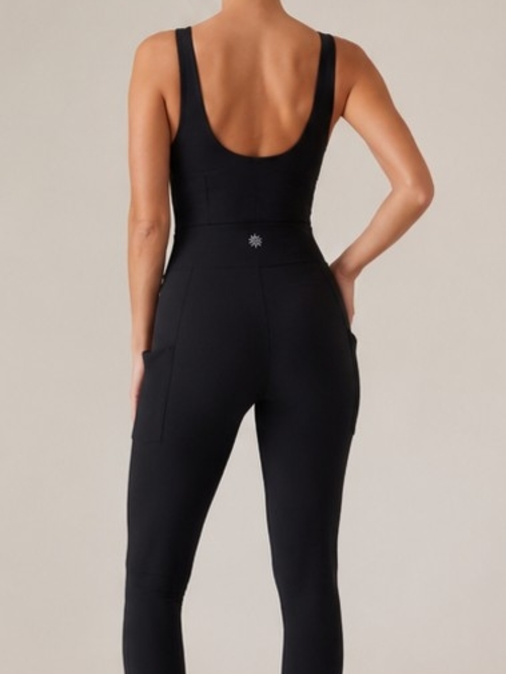 NWT Athleta Seamless High-Waist Black Jumpsuit XS